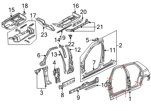 2005 Volkswagen Golf Rocker Panel Diagram 2