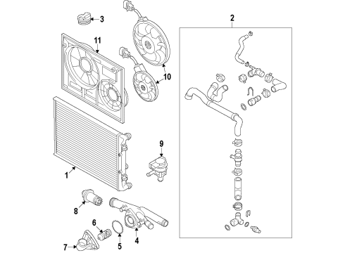 2014 Volkswagen Passat Radiator & Components Diagram 9