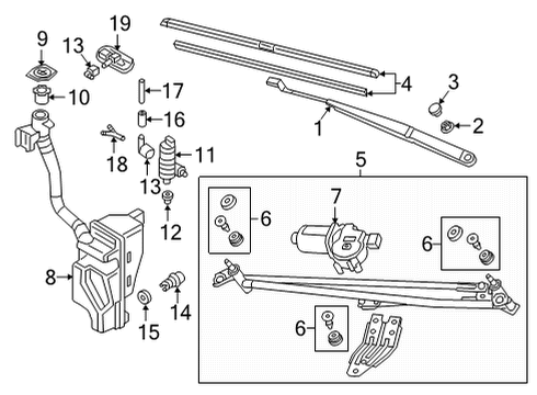 2023 Volkswagen Atlas Cross Sport Wipers Diagram 3