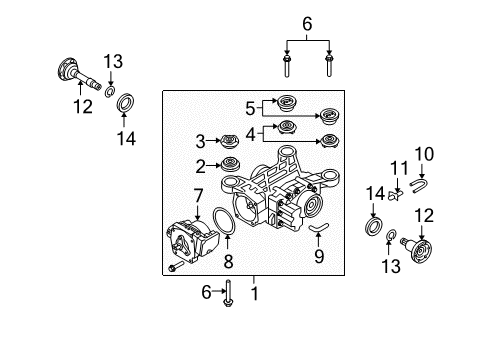 2008 Volkswagen GTI Axle & Differential - Rear Diagram