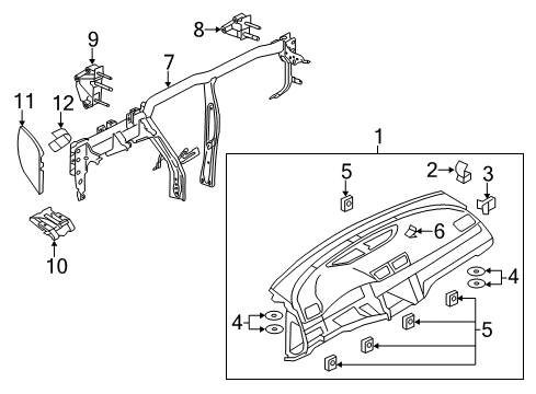 2014 Volkswagen CC Instrument Panel Diagram