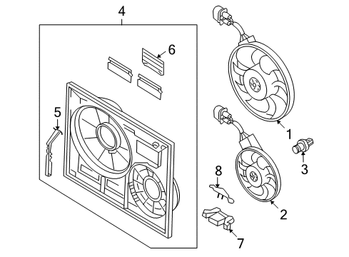 2005 Volkswagen Touareg Cooling Fan Diagram 2