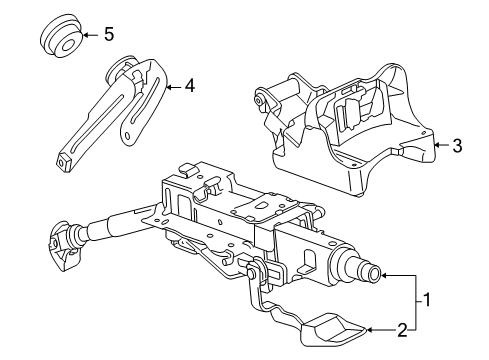 2010 Volkswagen GTI Steering Column Assembly Diagram