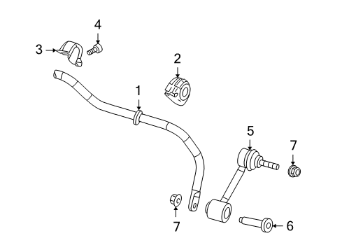 2012 Volkswagen Eos Stabilizer Bar & Components Diagram 4