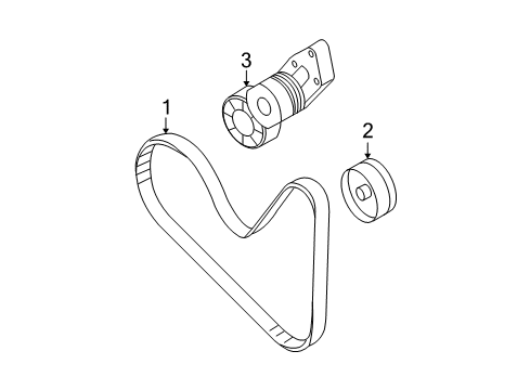 2006 Volkswagen Passat Belts & Pulleys - Belts Diagram 2