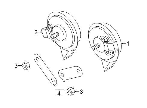 2025 Volkswagen Atlas Horn Diagram