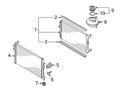 2015 Volkswagen Passat Radiator & Components Diagram 2