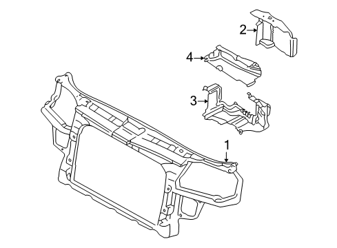 2001 Volkswagen Jetta Radiator Support Diagram 2