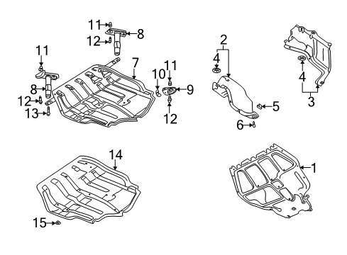 2004 Volkswagen Jetta Splash Shields Diagram 2