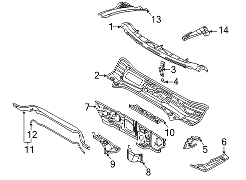 2025 Volkswagen Taos Cowl Diagram