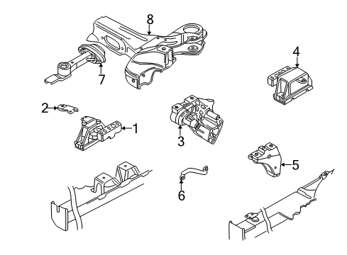 2006 Volkswagen Beetle Engine & Trans Mounting Diagram 3