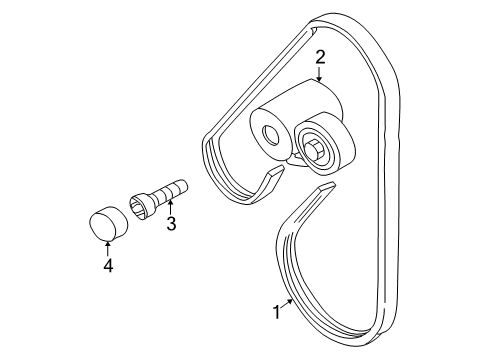 2005 Volkswagen Passat Belts & Pulleys - Belts Diagram 3