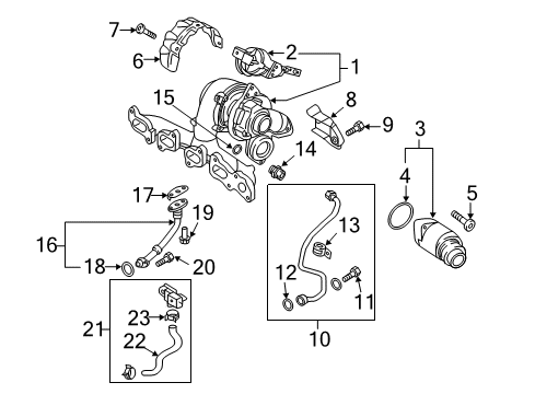 2015 Volkswagen Passat Turbocharger & Components Diagram 2