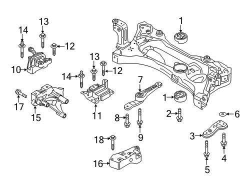 2025 Volkswagen Jetta Engine & Trans Mounting Diagram 3