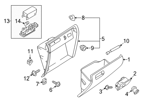 2018 Volkswagen Tiguan Limited Glove Box Diagram