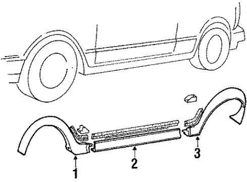 1992 Volkswagen Cabriolet Exterior Trim - Rocker Panel