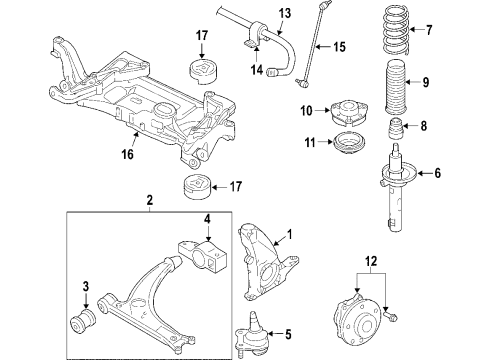 2007 Volkswagen Passat Lower Control Arm - Front Diagram