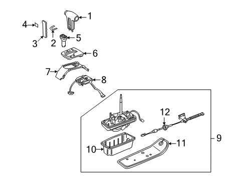 2004 Volkswagen Phaeton Gear Shift Control - AT Diagram