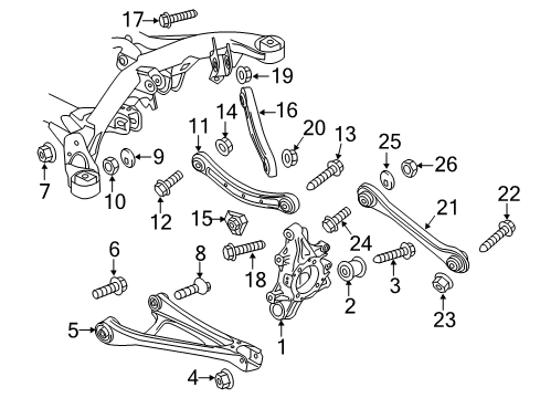 2011 Volkswagen Touareg Rear Suspension Components Diagram 4