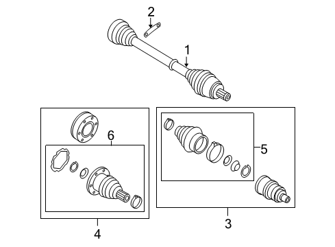 2014 Volkswagen CC Drive Axles - Rear Diagram