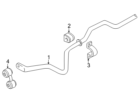 2000 Volkswagen Passat Stabilizer Bar & Components Diagram 4