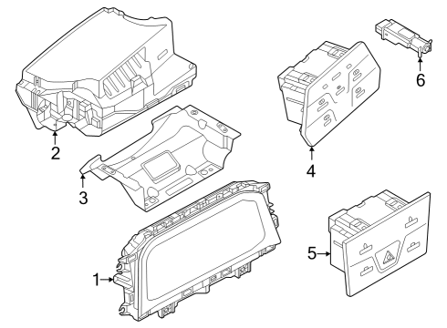 2024 Volkswagen Atlas Cross Sport Cluster & Switches Diagram