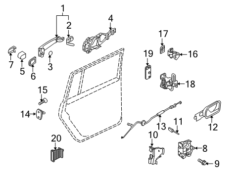 2011 Volkswagen Jetta Rear Door Diagram 4