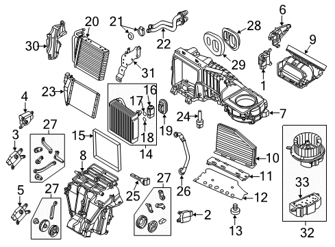 2014 Volkswagen Passat Temperature Door Actuator Diagram for 561-907-511-B