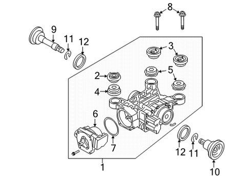 2025 Volkswagen Taos Axle & Differential - Rear Diagram