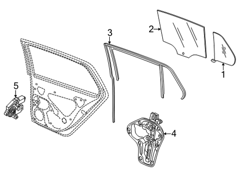 2025 Volkswagen GTI Glass - Door Diagram 2