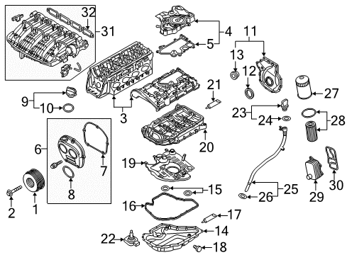 2017 Volkswagen GTI Engine Parts Diagram