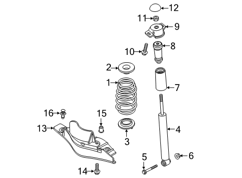 2018 Volkswagen Tiguan Shocks & Components Diagram