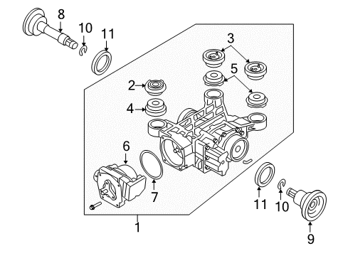 2009 Volkswagen CC Axle & Differential - Rear Diagram