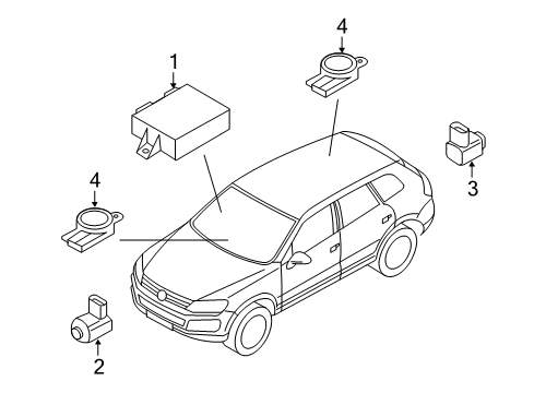 2012 Volkswagen Touareg Electrical Components Diagram 10
