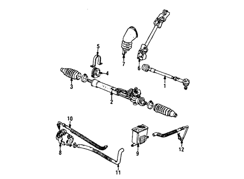 1992 Volkswagen Golf Steering Gear & Linkage Diagram 2