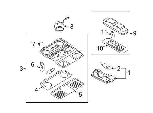 2012 Volkswagen Golf Overhead Lamps Diagram