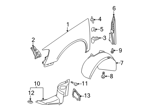 2006 Volkswagen Passat Fender & Components