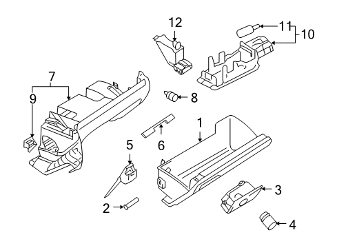 2011 Volkswagen GTI Glove Box Diagram