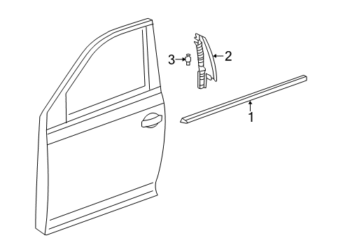 2025 Volkswagen Jetta Exterior Trim - Front Door Diagram