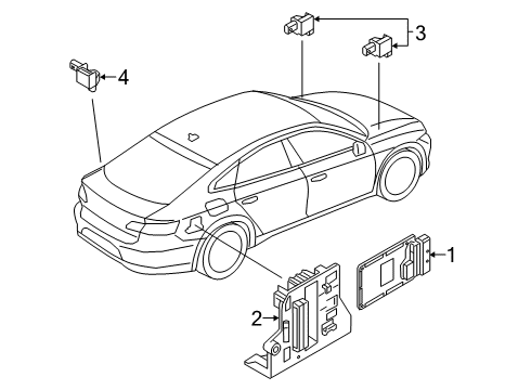 2019 Volkswagen Arteon Speed Sensor Diagram for 5Q0-907-651-A