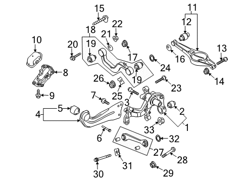 2008 Volkswagen GTI Rear Suspension Components Diagram 2