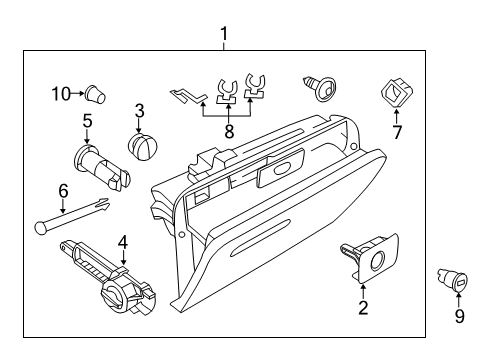 2018 Volkswagen Beetle Glove Box Diagram 2