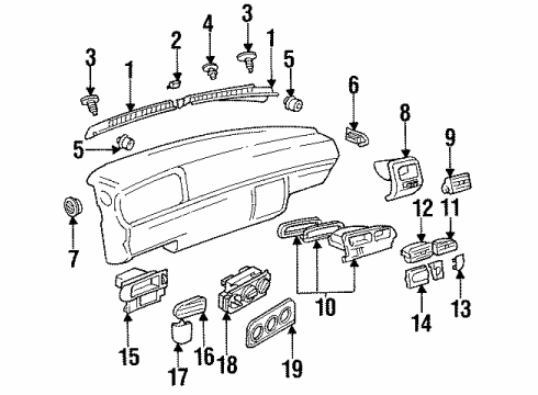 1999 Volkswagen Golf Ducts & Louver Diagram