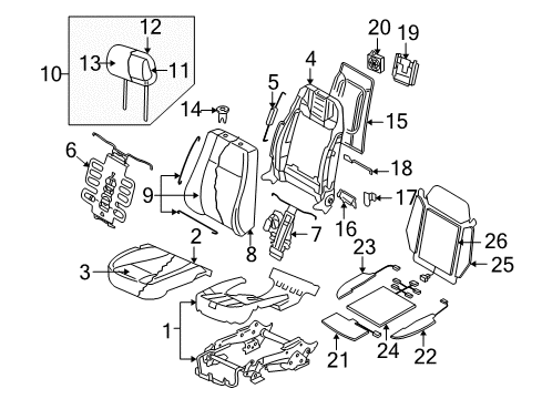 2005 Volkswagen Phaeton Front Seat Components