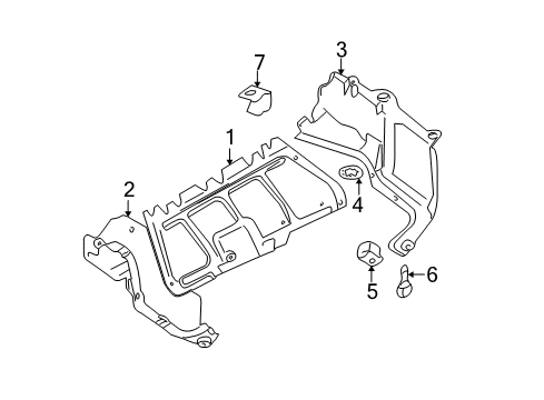 2001 Volkswagen Beetle Splash Shields Diagram 3