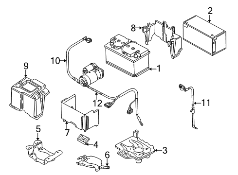 2000 Volkswagen Golf Negative Cable Diagram for 1J0-971-235-G
