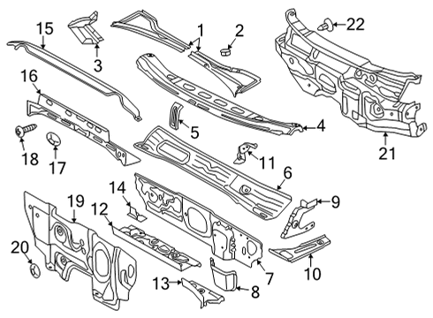 2025 Volkswagen GTI Cowl Diagram