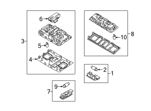 2021 Volkswagen Jetta Overhead Lamps Diagram
