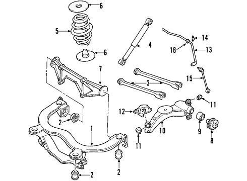 2004 Volkswagen R32 Rear Suspension Components Diagram