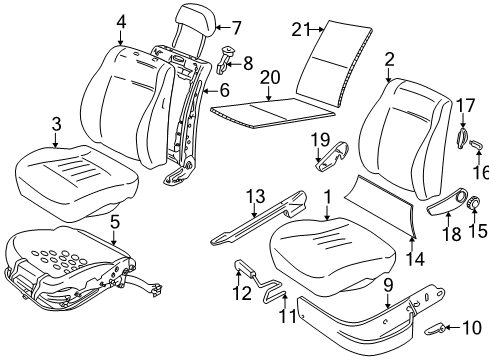 1999 Volkswagen Cabrio Seat Heater Diagram for 1H0-963-555-B